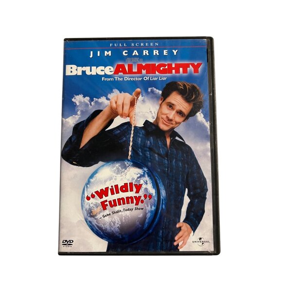 Bruce Almighty 2003 DVD Full Screen Jim Carrey Jennifer Aniston Comedy Pre-Owned - Picture 1 of 4